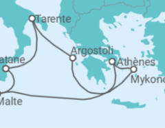 Itinéraire -  Grèce, Malte, Italie - Boissons incluses - Costa Cruceros