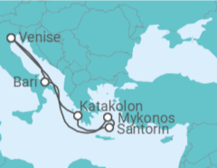 Itinéraire -  Italie, Grèce - Costa Cruceros