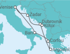 Itinéraire -  Italie, Grèce, Croatie, Monténégro - Costa Cruceros