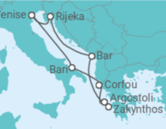 Itinéraire -  Italie, Grèce - Costa Croisières