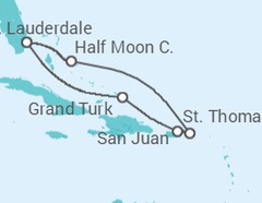 Itinéraire -  Bahamas, Porto Rico, Iles Vierges Américaines - Holland America Line