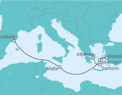 Itinéraire -  Grèce, Turquie, Malte - Celebrity Cruises
