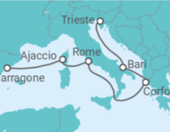 Itinéraire -  France, Italie, Grèce - MSC Croisières