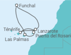 Itinéraire -  Iles Canaries et Madère - Costa Croisières