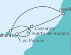 Itinéraire -  Iles Canaries et Madère - Costa Croisières