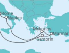 Itinéraire -  Grèce, Turquie, Italie - vols inclus - MSC Croisières