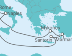 Itinéraire -  Grèce, Turquie, Italie - vols inclus - MSC Croisières