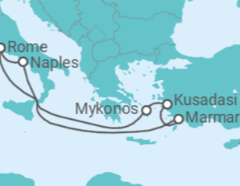 Itinéraire -  Grèce, Turquie, Italie - vols inclus - MSC Croisières
