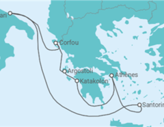 Itinéraire -  Grèce - vols inclus - MSC Cruceros