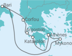 Itinéraire -  Grèce - vols inclus - MSC Croisières