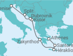 Itinéraire -  Grèce, Monténégro, Croatie - Costa Croisières