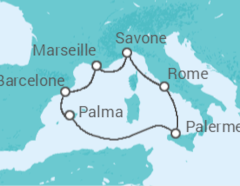 Itinéraire -  France, Espagne, Italie - Costa Croisières