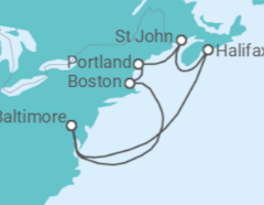 Itinéraire -  États-Unis, Canada - Royal Caribbean