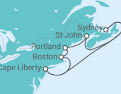 Itinéraire -  États-Unis, Canada - Royal Caribbean