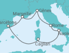 Itinéraire -  France, Espagne, Italie - Costa Croisières