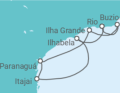 Itinéraire -  Brésil - vols inclus - MSC Cruceros