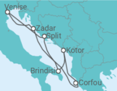 Itinéraire -  Grèce, Monténégro, Italie, Croatie - vols inclus - MSC Croisières