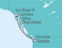 Itinéraire -  Alaska - NCL Norwegian Cruise Line