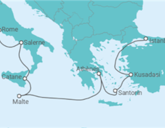 Itinéraire -  Italie, Malte, Grèce, Turquie - NCL Norwegian Cruise Line