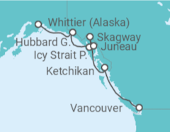 Itinéraire -  Alaska - Norwegian Cruise Line