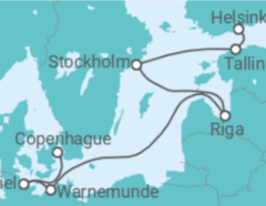 Itinéraire -  Estonie, Suède, Lettonie, Allemagne - NCL Norwegian Cruise Line