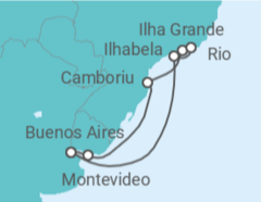 Itinéraire -  Uruguay, Brésil - Costa Croisières