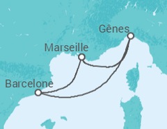 Itinéraire -  France, Espagne - MSC Cruceros
