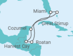 Itinéraire -  Honduras, Mexique - Norwegian Cruise Line