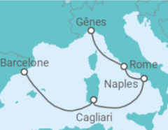 Itinéraire -  Italie - Costa Cruceros