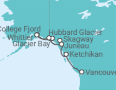 Itinéraire -  Alaska - Princess Cruises