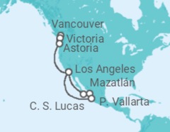 Itinéraire -  Mexique, États-Unis, Canada - Princess Cruises