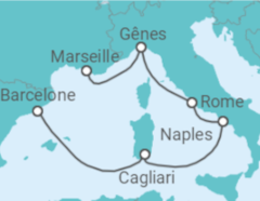 Itinéraire -  Italie - Costa Croisières