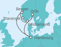 Itinéraire -  Norvège - Boissons incluses - AIDA