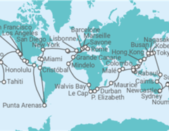 Itinéraire -  Tour du Monde - Costa Croisières