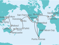 Itinéraire -  Tour du Monde - Costa Croisières