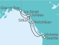 Itinéraire -  Alaska - Holland America Line