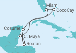 Itinéraire -  Honduras, Mexique - Vols et Hôtel inclus				 - Royal Caribbean