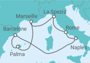 Itinéraire -  Barcelone, Espagne, France, Italie - Royal Caribbean