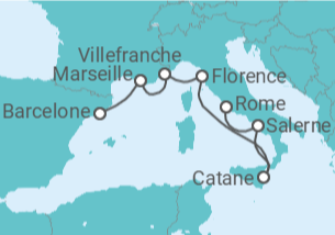 Itinéraire -  Rome, Italie, France, Barcelone - Norwegian Cruise Line