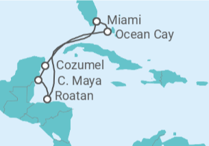 Itinéraire -  Honduras, Mexique -  Vols et Hôtel(s) inclus - MSC Croisières