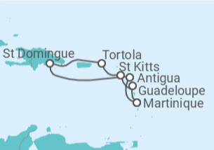 Itinéraire -  Horizons Tropicaux - Vols et Hôtel inclus - Costa Croisières