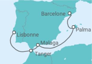 Itinéraire -  Maroc, Espagne -  Vols et Hôtel(s) inclus - MSC Croisières