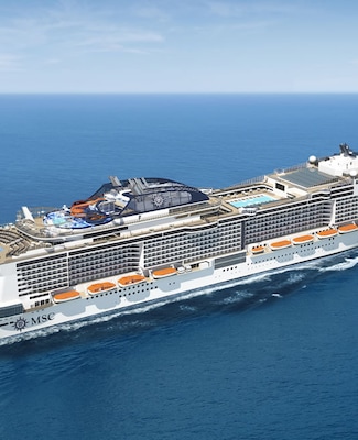 MSC Meraviglia vue aérienne