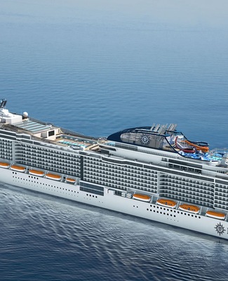 MSC Meraviglia vue aérienne