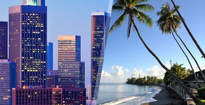 Los Ángeles et Tahiti