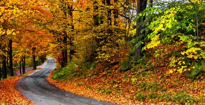 Route à travers le Nord-est des États-Unis