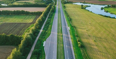 Route dans le Triangle Baltique