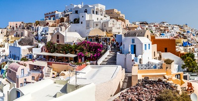 Athènes, Mykonos et Santorin en avion et avec voiture de location