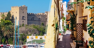 Athènes et Rhodes en avion et avec voiture de location