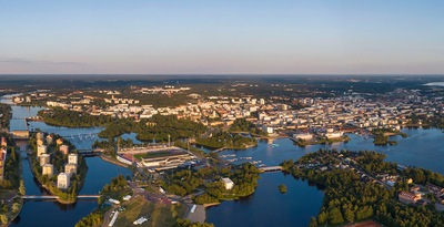 Le Grand Route qui parcourt la Finlande